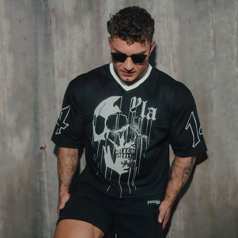 YOUNG LA Men’s Large Mesh T-shirt (Basketball & Fitness)