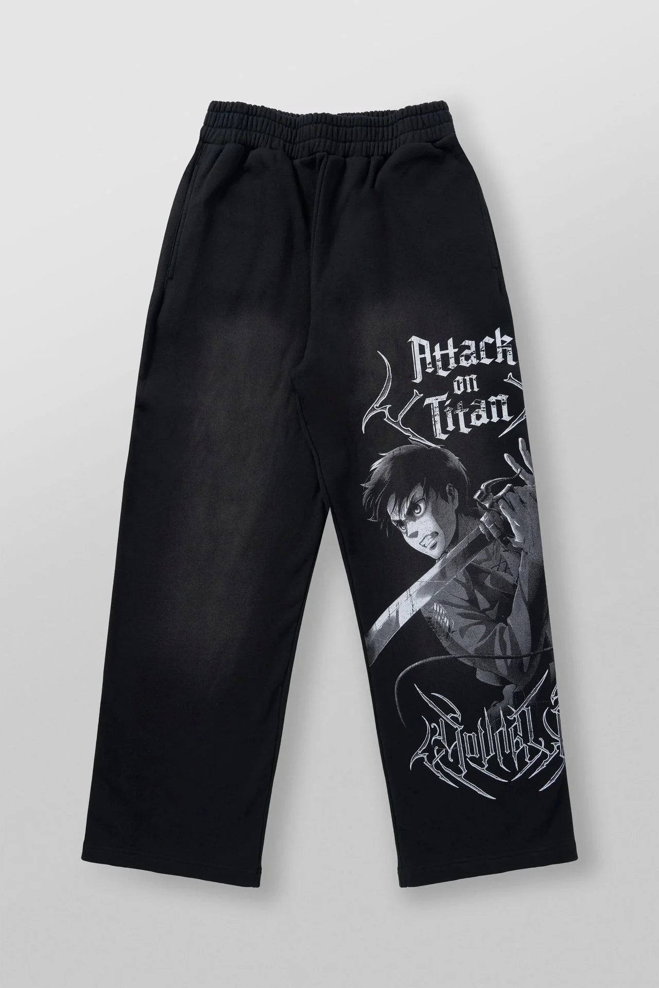 Anime Printed Cotton Joggers (Wide-Leg & Casual)