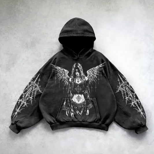 Affliction Gothic Loose Fit Hoodie