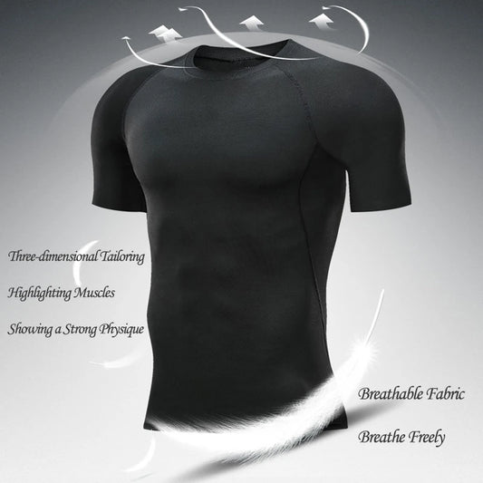 Men’s Compression Fitness Shirt (Quick Dry, Athletic, Summer)