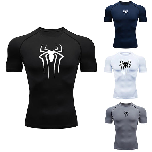 Compression T-Shirt, Short Sleeve, Quick Dry, Gym, Running, M-3XL.